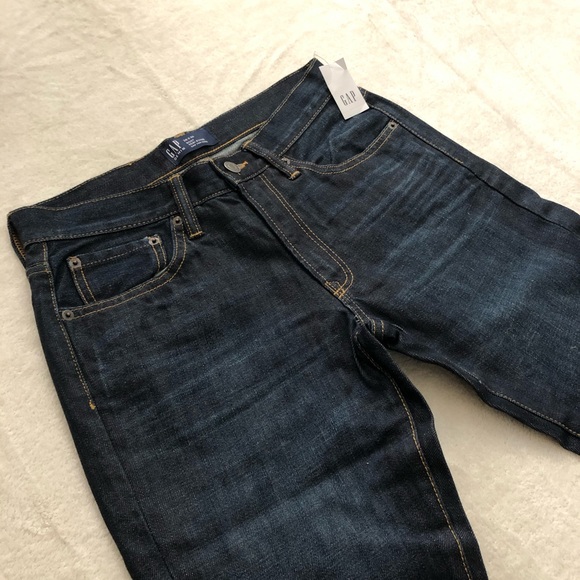 Men’s Gap blue jeans bootcut size 28 inseam 30 New - Picture 1 of 7